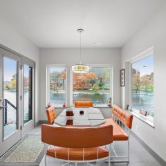 Modern Lake House Contemporary Dining Room