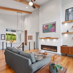 Modern Lake House Living Room
