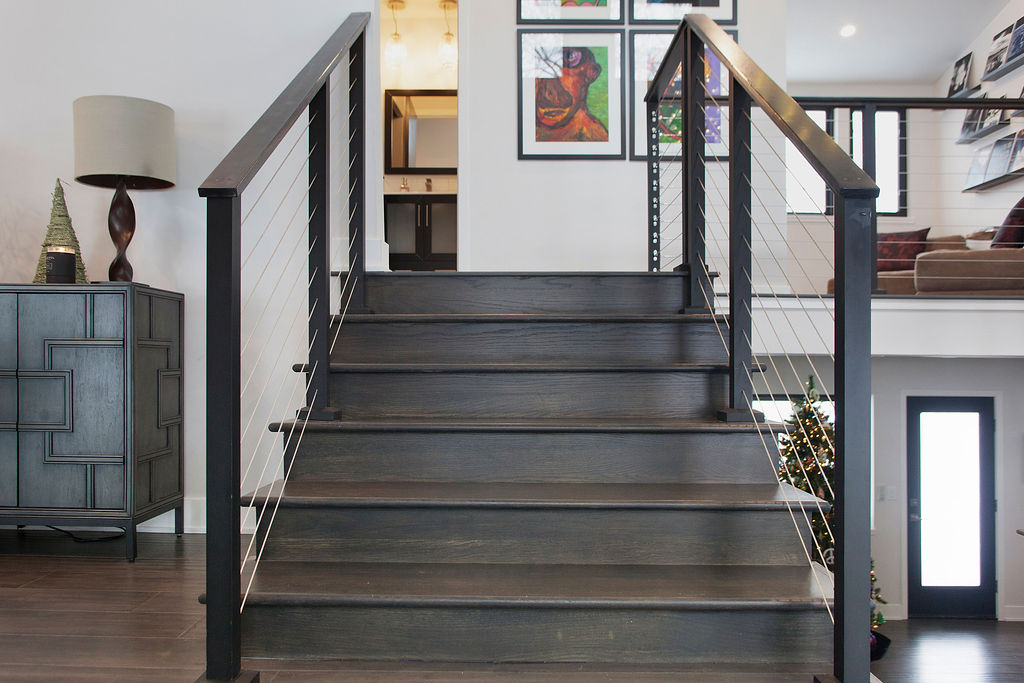 Prairie Village Rebuild Contemporary Staircase