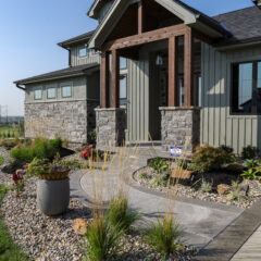 Front entry of The Rainier Plan on Lot 8 Eagle Pointe Preserve